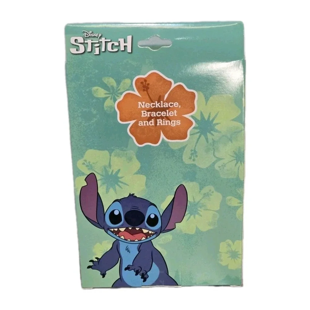 Disney Stitch Jewelry Set NIB Necklace Bracelet Rings‎ Kids Gift 🌺